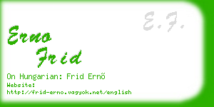 erno frid business card