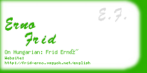 erno frid business card